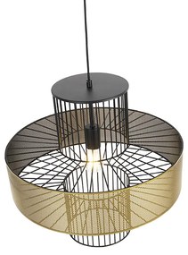 Design hanglamp goud met zwart 50 cm - Tess