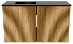 Mondiaz Joya 70cm toiletmeubel oak met wastafel faye links 1 kraangat urban