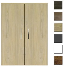 Sanicare kolomkast met chromen greep 67x90x32cm grey-wood