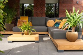 Hoek loungeset 6 personen Teak Old teak greywash Lifestyle Garden Furniture Hilton/Seaside