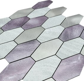 Zelfklevende Mozaïektegels Metaal | Picket Grijs | 30×30 cm | Keuken, Bad &amp; WC