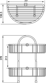 Eastbrook Solid messing doucherek dubbel hoek chroom