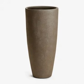 Buitenbloempot Van Beton Paige Donkerbruin & Ø35 Cm - ↑80 Cm - Sklum