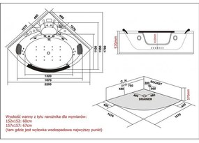 Plazan Orino whirlpool 152x152cm