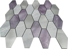 Zelfklevende Mozaïektegels Metaal | Picket Grijs | 30×30 cm | Keuken, Bad &amp; WC