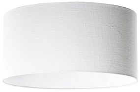 Stoffen Linnen lampenkap wit ovaal 50/33/25 Modern