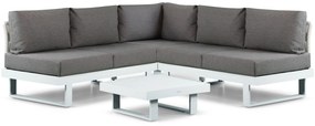 Hoek loungeset 5 personen Aluminium Wit Lifestyle Garden Furniture Lorenzo