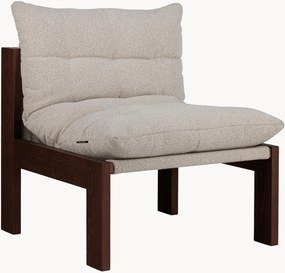 Loungefauteuil Huno van bouclé en beukenhout