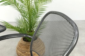 Carlo stapelbare balkonset 3-delig strekmetaal 60x60 cm. - Antraciet