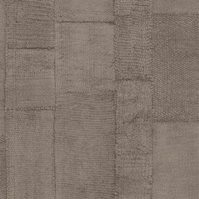 Rivièra Maison - RM Wallpaper Rustic Rough Linen taupe - Kleur: bruin