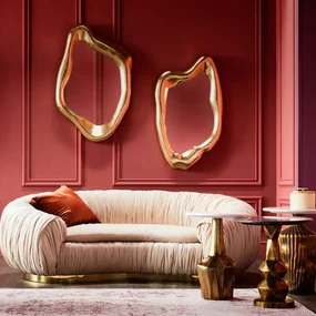 Kare Design Hologram Gouden Dali Spiegel XXL - 75.5x119cm