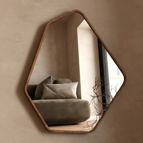 Dutchbone Bryn Walnoot Spiegel Geometrisch - 41.5x50cm