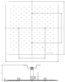 Mueller UFO inbouw regendouche 50cm vierkant chroom