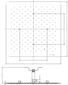 Mueller UFO inbouw regendouche 50cm vierkant chroom
