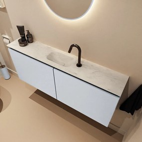 Mondiaz Ture DLux toiletmeubel 120cm clay met wastafel opalo midden met kraangat