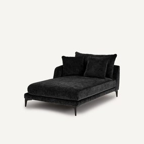 Longchair van fluweelmix, MODERNISTE, ontwerp Emmanuel Gallina