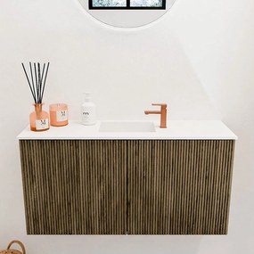 Mondiaz Joya 80cm toiletmeubel dusk met wastafel faye midden 1 kraangat talc