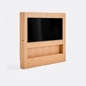 Tv-meubel voor wandmontage, eiken fineer, met 1 nis, LASTER