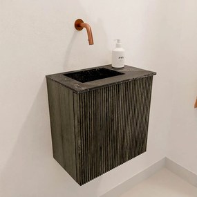 Mondiaz Joya DLux 40cm toiletmeubel shadow met wastafel faye links zonder kraangat lava