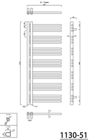 Sapho Dorlion radiator wit 50x120cm 492W