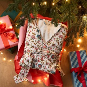 Kimono van badstof gevoerd katoenen gaas Shirley