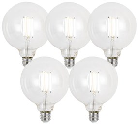 Set van 5 Smart E27 dimbare LED lampen G125 helder 7W 806 lm 2700-6500K Zigbee