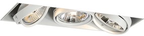 Set van 6 Inbouwspot wit GU10 AR70 trimless 3-lichts - Oneon