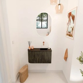 Mondiaz Joya 70cm toiletmeubel ronding links shadow met wastafel faye rechts zonder kraangat urban