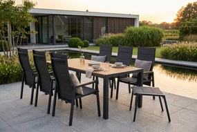 Tuinset 6 personen 210 cm Aluminium Grijs Lifestyle Garden Furniture Essence/Creta