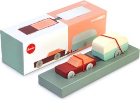 Houten auto met caravan - Duotone Car #8 - Floris Hovers