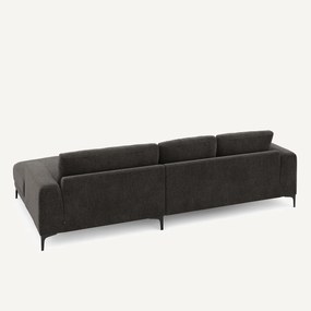 XL hoekbank rechts in chenille fluweel, MARSILE