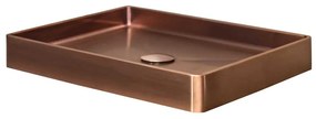 Qisani Vanity opbouw wastafel 52x41x7cm copper