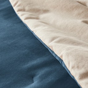 Gematelasseerd dekbed in effen fluwelen katoenen linnen, Velvet