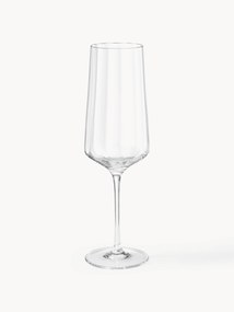Kristallen champagneglazen Bernadotte met groefstructuur, 6-delig