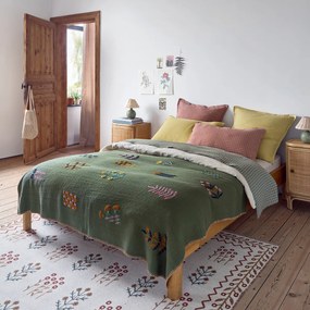 Geborduurde plaid met bloemmotief, Justin