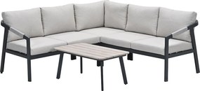 Garden Impressions Milou loungeset hoek 4-delig - donker grijs
