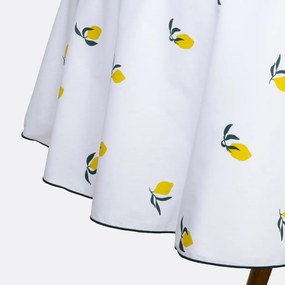 Rond tafelkleed met opdruk, katoen, LEMON