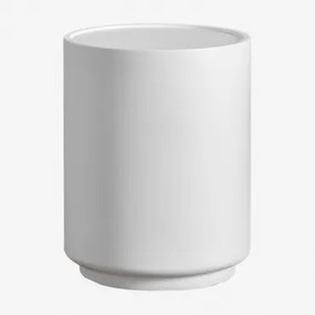 Set Van 2 Ronde Nachtkastjes Ø35 Cm In Cement Darwys Wit - Sklum