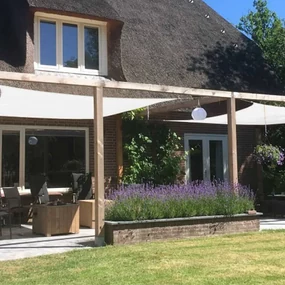 Livin'outdoor Schaduwdoek Iseo vierkant 5x5 m HDPE wit