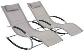 Set van twee tuinschommelstoelen Orlando Garden Point grijs