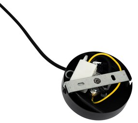 Art Deco hanglamp zwart met smoke glas - Laura