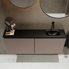 Mondiaz Ture 120cm toiletmeubel smoke met wastafel urban rechts geen kraangat