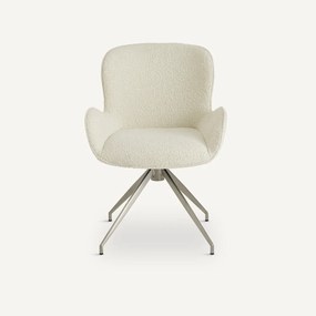 Tafelfauteuil in bouclé, Asyar