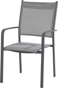 Showroommodel Tosca dining tuinstoel hoge rug matt carbon  stapelbaar