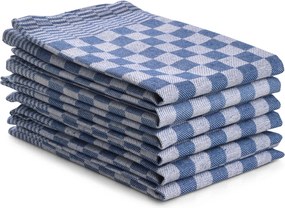 Theedoek ruit – 6 stuks – 50×70 – blauw