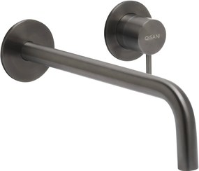 Qisani Flow wastafelkraan afbouwdeel met 250mm uitloop gun metal