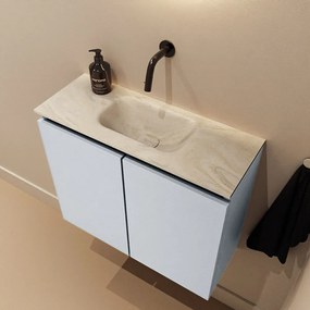 Mondiaz Ture DLux toiletmeubel 60cm clay met wastafel ostra midden zonder kraangat