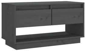 vidaXL Tv-meubel 74x34x40 cm massief grenenhout grijs