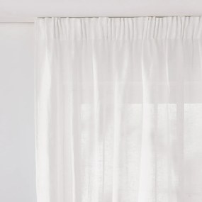 Linnen glasgordijn met gerimpelde bies en golf, ONEGA
