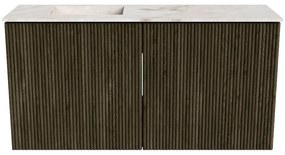 Mondiaz Joya DLux 80cm toiletmeubel shadow met wastafel faye links zonder kraangat frappe